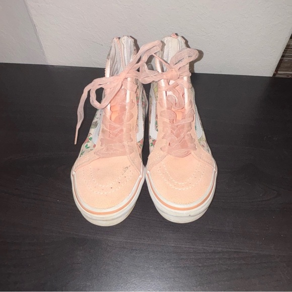 Girls Vans Size 2 Frog FrolicTropical Peach - Picture 1 of 6